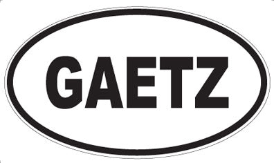 GAETZ - Oval Magnet