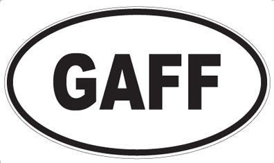 GAFF - Oval Sticker