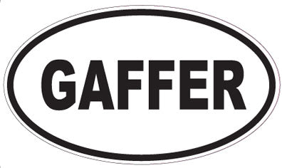 GAFFER - Oval Sticker