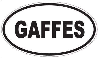GAFFES - Oval Sticker