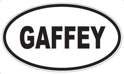 GAFFEY - Oval Magnet