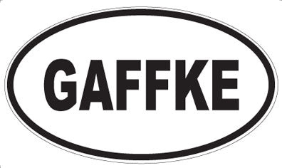 GAFFKE - Oval Magnet