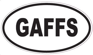 GAFFS - Oval Magnet