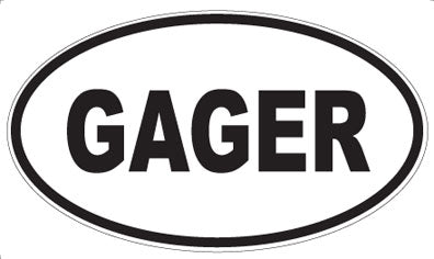 GAGER - Oval Sticker