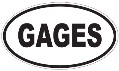 GAGES - Oval Magnet