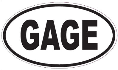 GAGE - Oval Sticker
