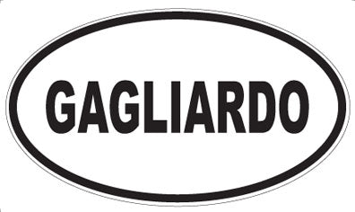 GAGLIARDO - Oval Magnet