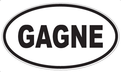 GAGNE - Oval Magnet