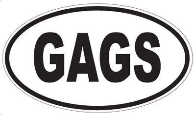 GAGS - Oval Sticker