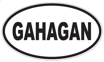 GAHAGAN - Oval Sticker