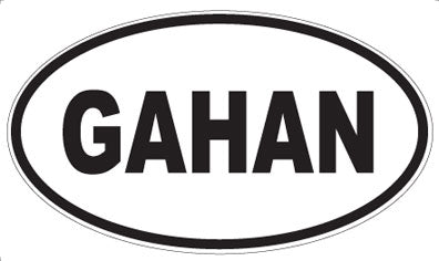 GAHAN - Oval Sticker