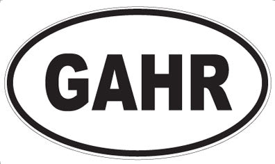 GAHR - Oval Sticker