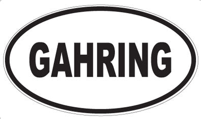 GAHRING - Oval Sticker