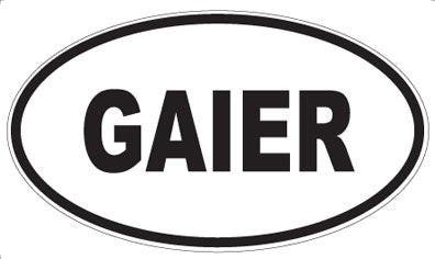GAIER - Oval Sticker