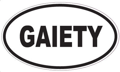 GAIETY - Oval Sticker