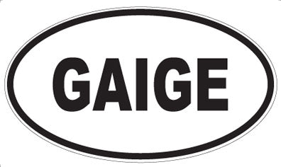 GAIGE - Oval Magnet