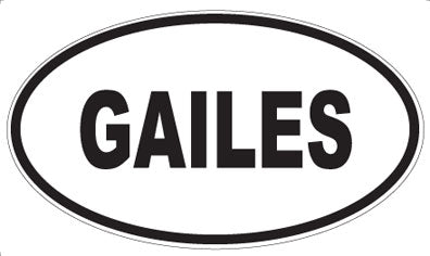 GAILES - Oval Sticker