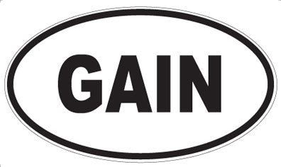 GAIN - Oval Magnet