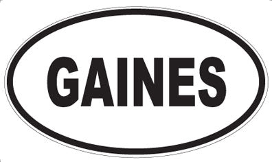 GAINES - Oval Magnet