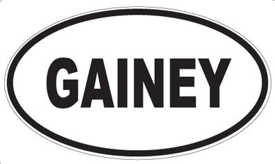 GAINEY - Oval Magnet