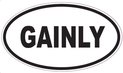 GAINLY - Oval Sticker