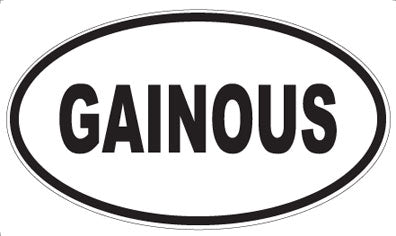 GAINOUS - Oval Sticker