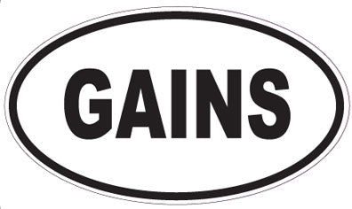 GAINS - Oval Magnet