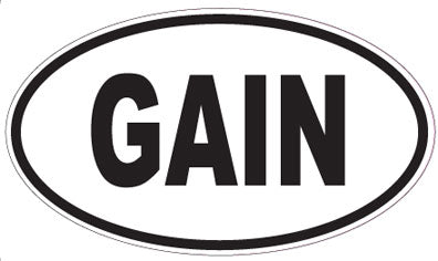 GAIN - Oval Sticker