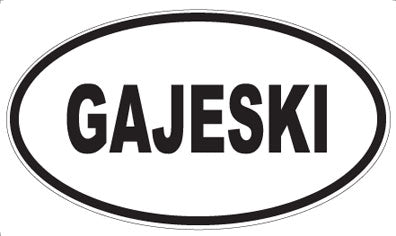 GAJESKI - Oval Magnet