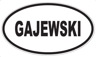 GAJEWSKI - Oval Sticker