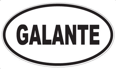 GALANTE - Oval Sticker