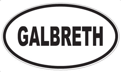 GALBRETH - Oval Sticker