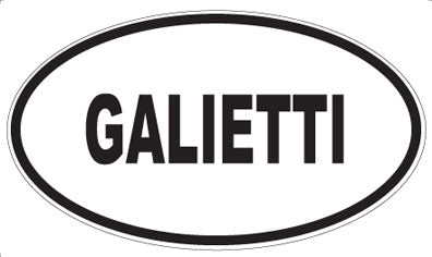 GALIETTI - Oval Sticker