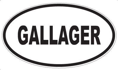 GALLAGER - Oval Magnet