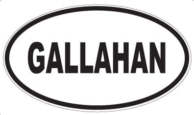 GALLAHAN - Oval Magnet