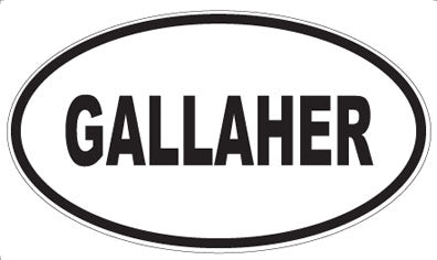 GALLAHER - Oval Magnet
