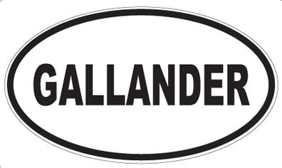 GALLANDER - Oval Sticker