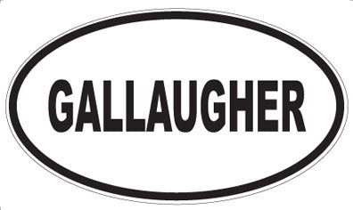 GALLAUGHER - Oval Sticker