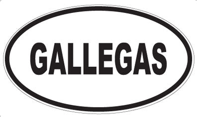 GALLEGAS - Oval Sticker