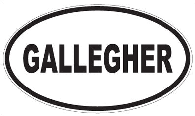 GALLEGHER - Oval Sticker