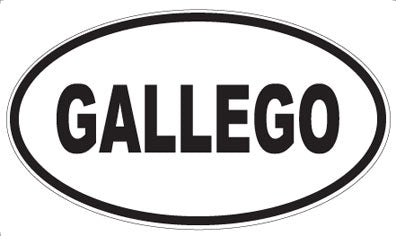 GALLEGO - Oval Sticker