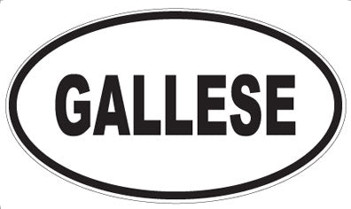 GALLESE - Oval Magnet