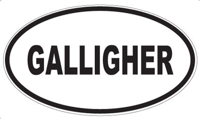 GALLIGHER - Oval Magnet