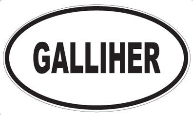 GALLIHER - Oval Magnet