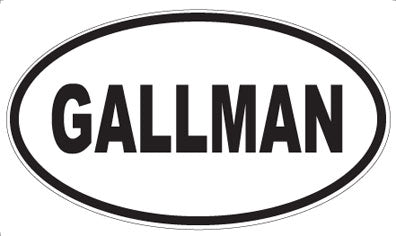 GALLMAN - Oval Sticker
