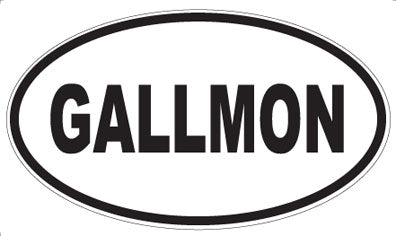 GALLMON - Oval Sticker