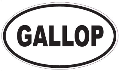 GALLOP - Oval Sticker