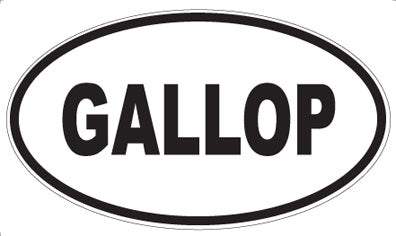 GALLOP - Oval Magnet