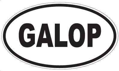 GALOP - Oval Sticker