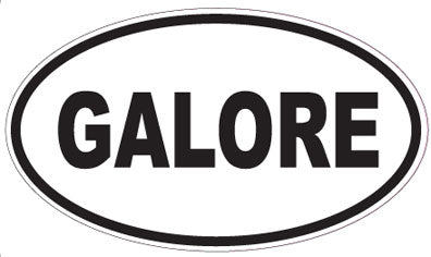 GALORE - Oval Sticker